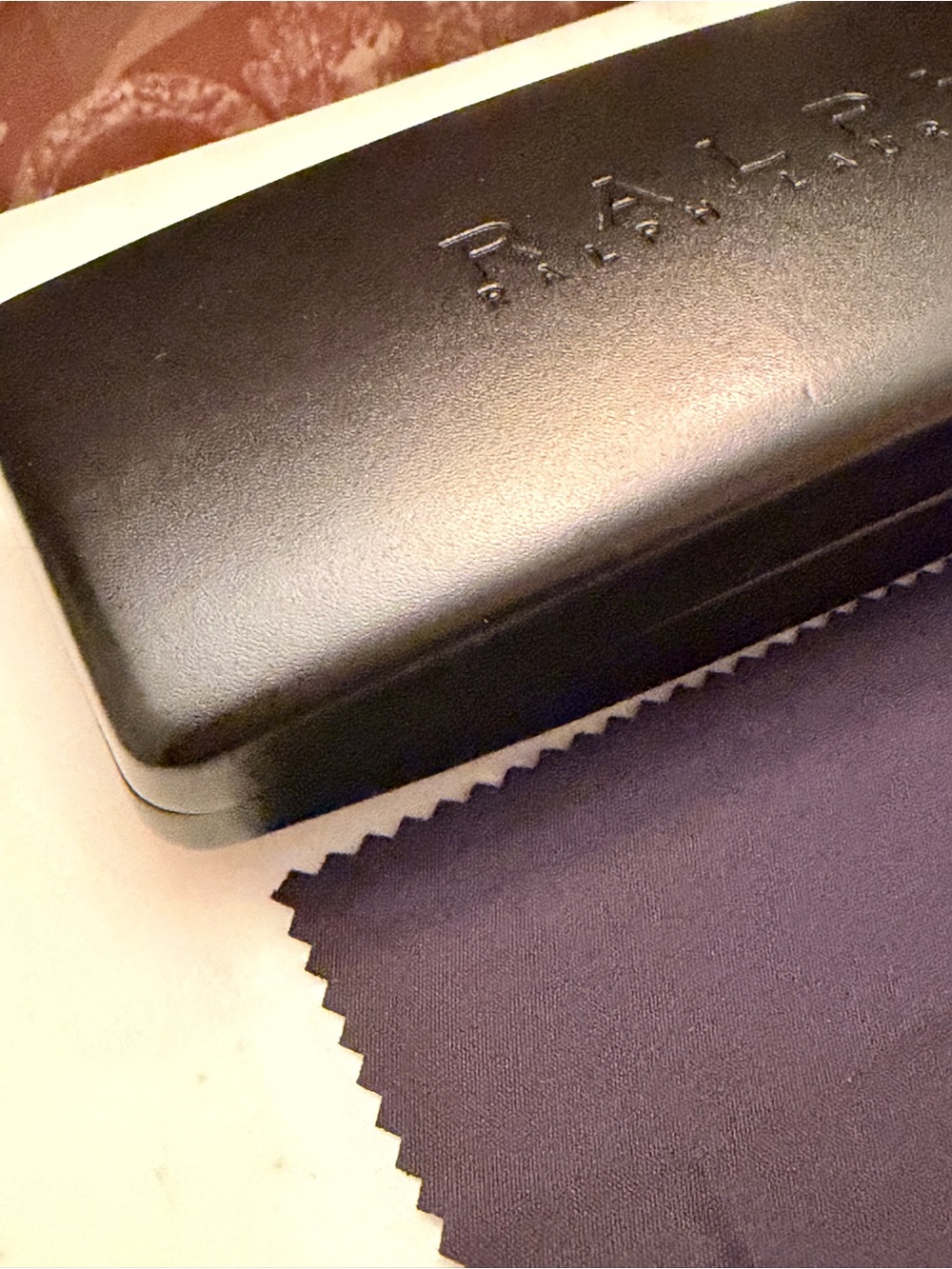 Ralph Lauren Black Hard Eyewear Case & Matching Cleaning Cloth Set (GUC) - Picture 7 of 10